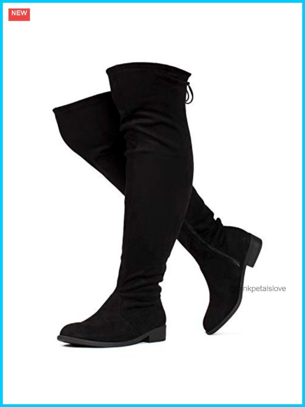 Women's Stretchy Over The Knee Low Heel Wide Calf Wide Width Boots